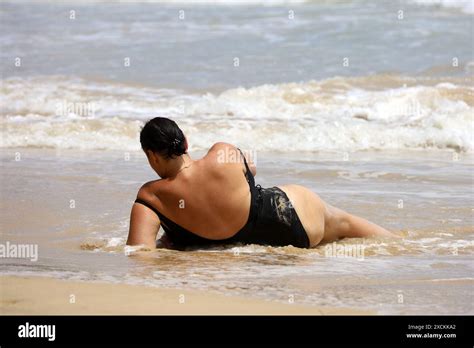 Mature Woman Sunbathing Beach Hi Res Stock Photography And Images Alamy