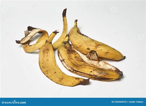 Banana Peels or Banana Skin Stock Photo - Image of nutritious ...