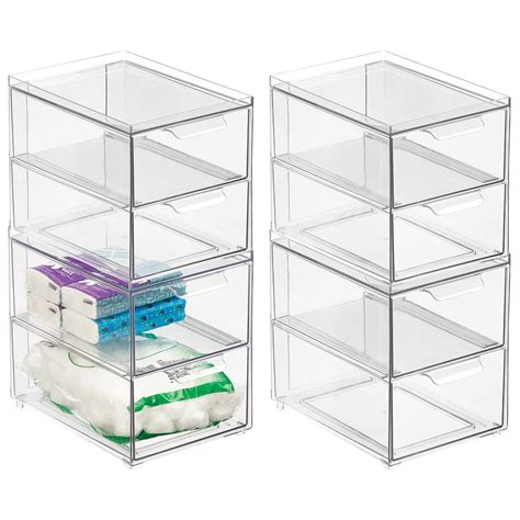 Buy Mdesignstackable Storage Containers Box With 2 Pull Out Drawers