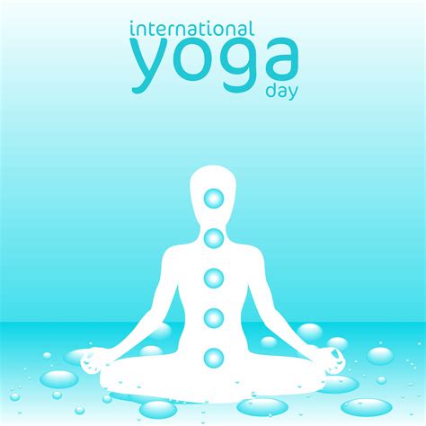 International Yoga Day Poster with Water Theme 1213355 Vector Art at ...