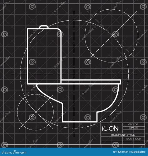 Ejemplo Del Vector De La Taza Del Inodoro Modelo Del Icono Del Lavabo