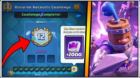 12 0 Royal Er Recruits Challenge Clash Royale Best Evolved Royal Recruits Deck Youtube