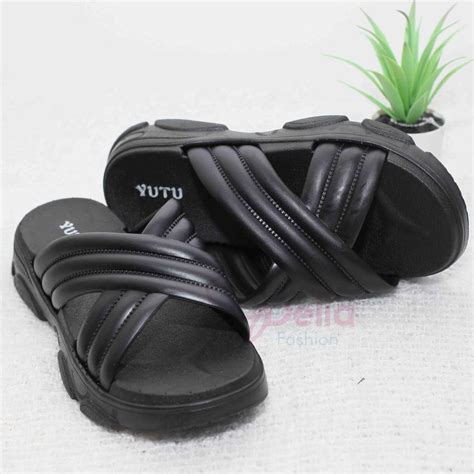 Jual Shiham Sandal Wanita Tali Silang Model Kekinian Tebal Cm Korean