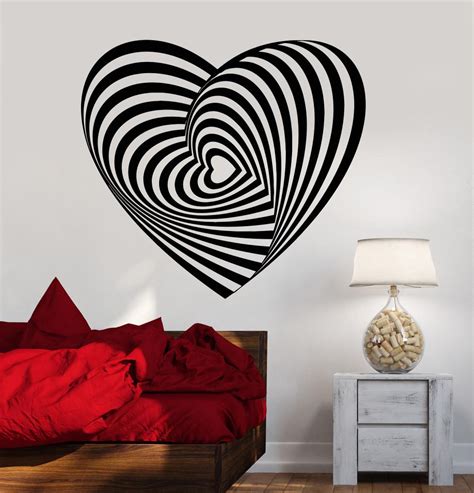 Vinyl Wall Decal Heart Art Decoration Romance Love Stickers Unique 