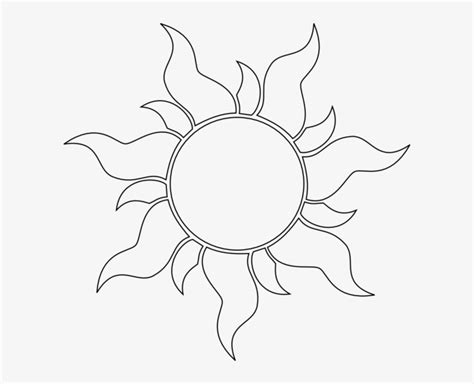 Sun Clipart Outline Png - Tangled Sun Template Transparent PNG ...