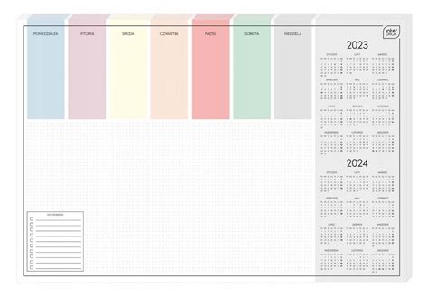 Biuwar A2 kalendarz na biurko planer podkład notes 12608616013