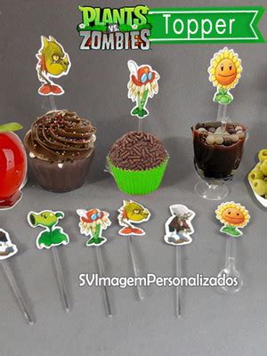 Topper Para Doce Festa Plants Vs Zombies Versao Compre Produtos