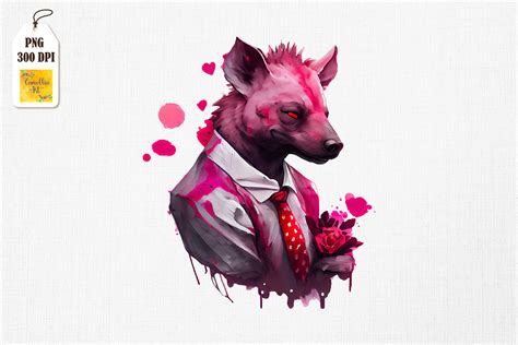 Badass Gangster Hyena Valentine S Day Graphic By Camellia Art