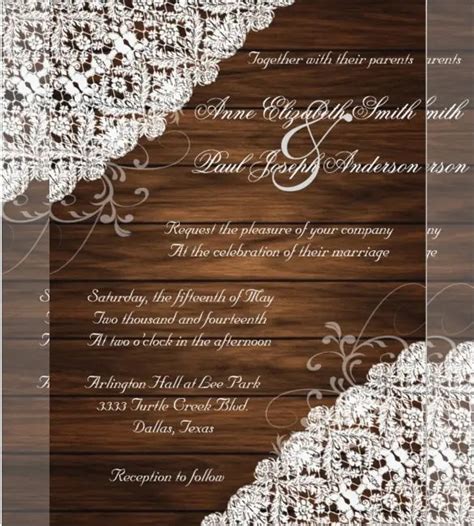 Printable Rustic Wedding Invitations