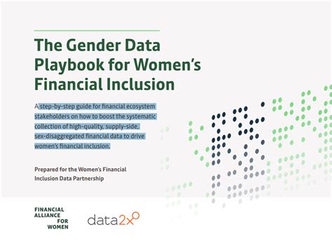 The Gender Dataplaybook For Womensfinancial Inclusion Inclusión