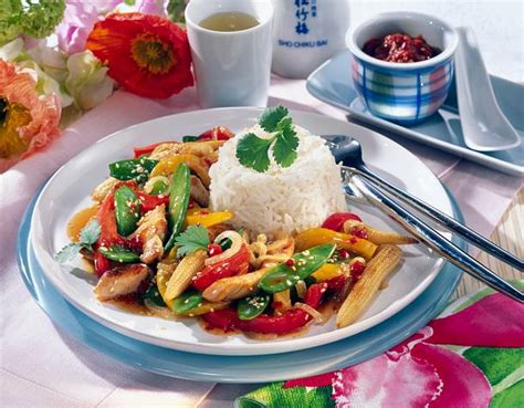 Asia Puten Pfanne Mit Basmati Reis Rezept LECKER