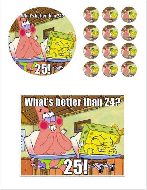 Spongebob Whats Better Than 24 Edible Cake Topper