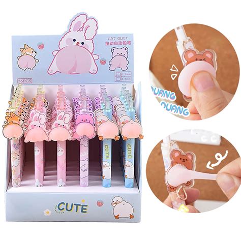 Cute Mechanical Gel Pens Kawaii Butt Decompression Neutral Pens Korean