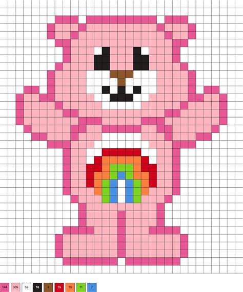 Get Over 20 Patterns For Care Bear Perler Beads There Are A Variety Of