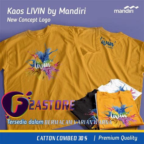 Jual Kaos Baju Livin By Mandiri New Logo Baru Kaos Livin New