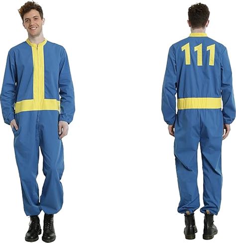 Bethesda Fallout Adult Vault 111 Jumpsuit Costume Xl 46 48 Amazon