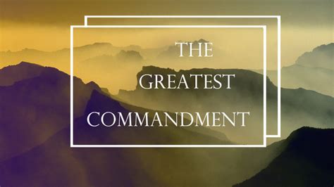 The Greatest Commandment - Church of Pentecost