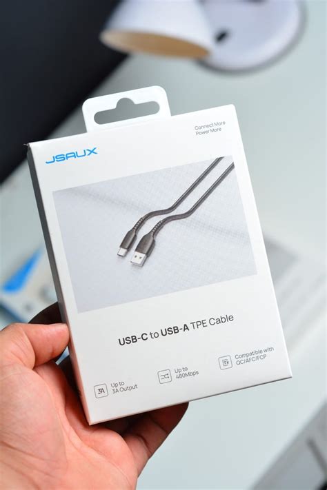 Jsaux Black Tpe W A Type C Fast Charging Cable Type C To Usb A