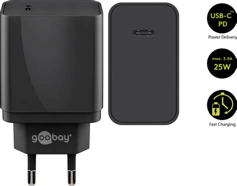 Goobay Usb C Pd Snabbladdare Watt Svart