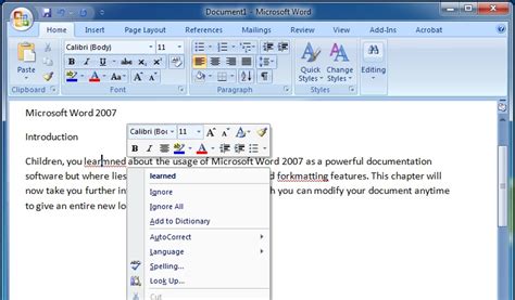 Editing Text In Microsoft Word 2007 Microsoft Word Tutorial