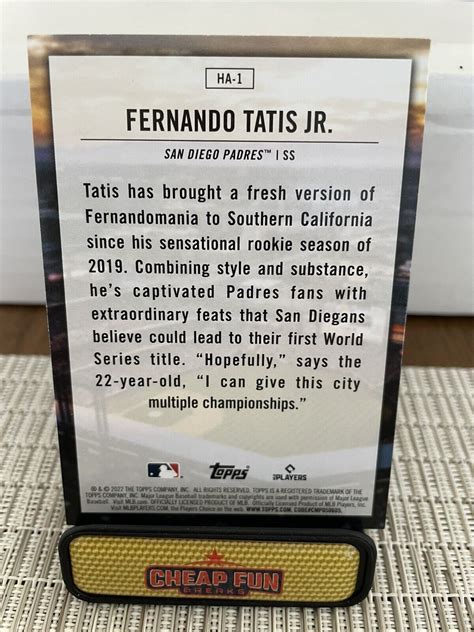 Mavin Fernando Tatis Jr Topps Series Home Field Advantage Sp