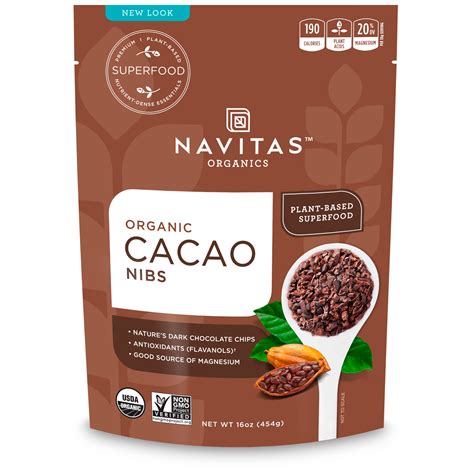 Navitas Organics Organic Cacao Nibs 16 Oz 454 G Iherb