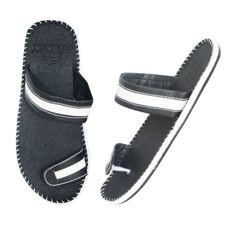 Daily Wear Black Mens Leather Slipper Rs Pair Vansh Enterprises