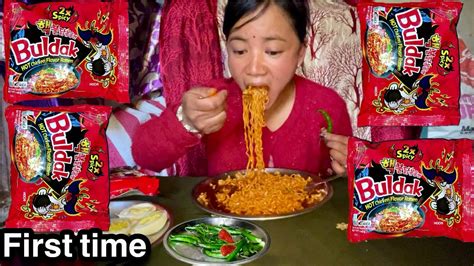 Spicy Noodle Challenge With King Chilli X Spicy Noodles First Time