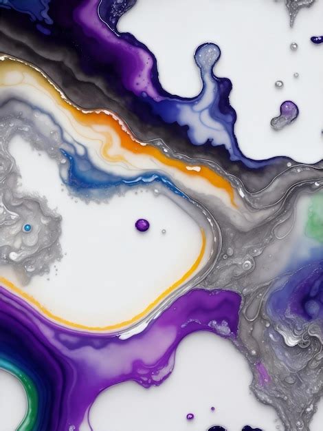 Premium Ai Image Abstract Background Of Liquid Multicolor Epoxy Resin