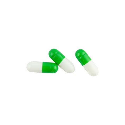 Three White And Green Capsule Medicines Capsule Pill Medical