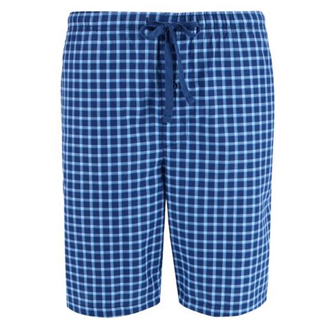 Mens Cotton Madras Drawstring Sleep Pajama Shorts By Hanes Pajama