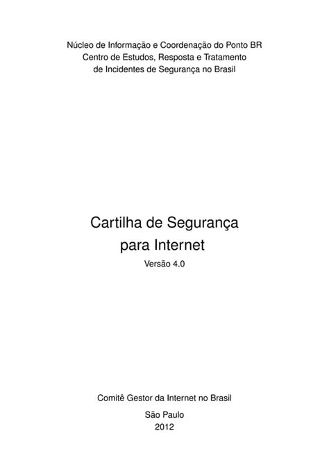 Cartilha Seguranca Internet Pdf