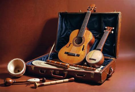 A case with traditional hispanic musical instruments | Premium AI ...