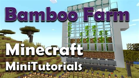 Simple Bamboo Farm Minecraft MiniTutorials English Language Learner