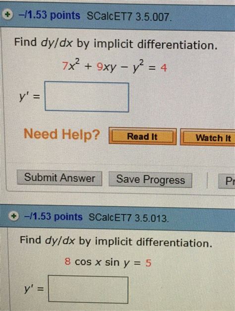 Solved Find Dy Dx By Implicit Differentiation X Xy Chegg