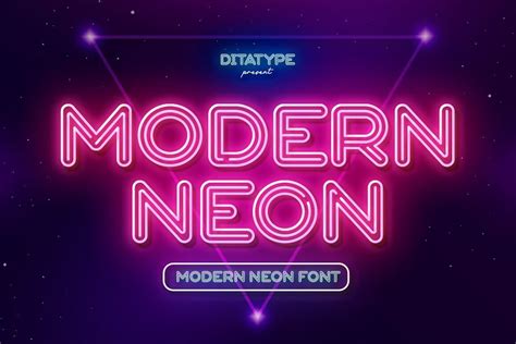 Modern Neon Font Fonts Hut