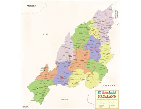 Buy Nagaland Detailed Map Printed