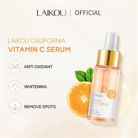 LAIKOU FDA Vitamin C Serum VC California Whitening Anti Aging Orange