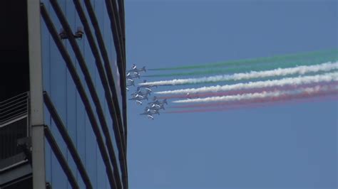 Il Video Dello Spettacolo Delle Frecce Tricolori Oggi A Milano