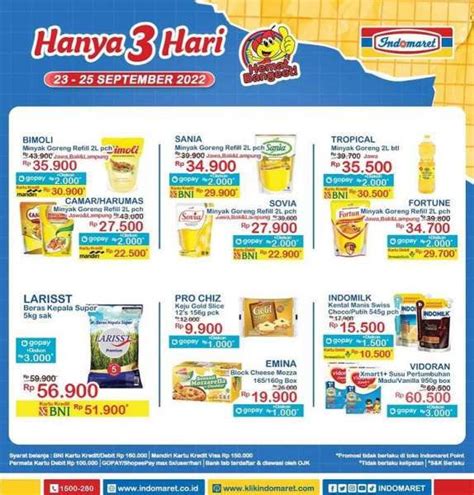 Promo Jsm Indomaret Hanya Hari Mulai September Ini Katalog