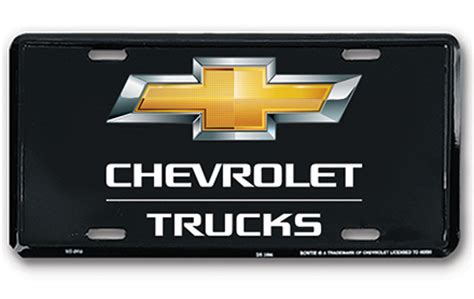 Chevrolet Trucks Black License Plate ChevyMall