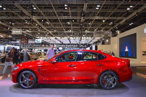 Genesis G70 with Sport Package profile at 2017 Dubai Motor Show