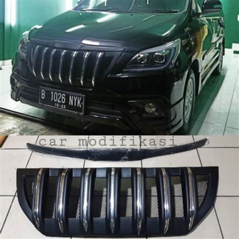 Jual Grill Innova Model Prado Hitam Doff Lis Chrome Grill