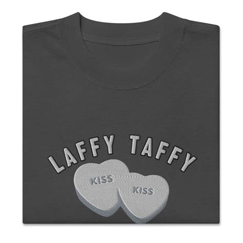 Laffy Taffy Kiss Kiss Embroidered Oversized Tee Etsy