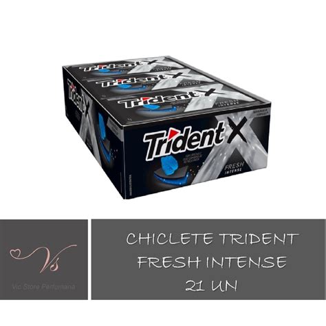 Display 168g C 21un Chiclete De Fresh Intense Trident 5un De 8g