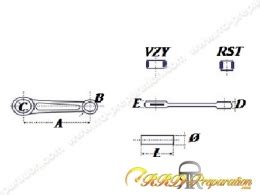 Italkit Original Racing Reinforced Crankshaft Connecting Rod Mm Axis