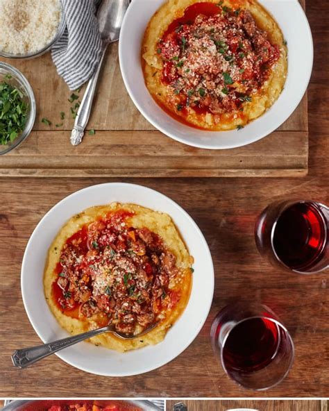 Recipe Sausage Ragù over Creamy Polenta The Kitchn