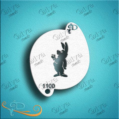 Wonderland Rabbit Profile Diva Stencil The Paint And Party Place