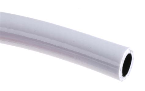 RS PRO White Flexible Tubing 10mm ID PVC 10 Bar Max Working Pressure