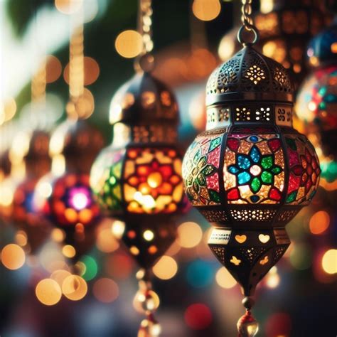 Premium Photo Ramdan Colorful Lanterns